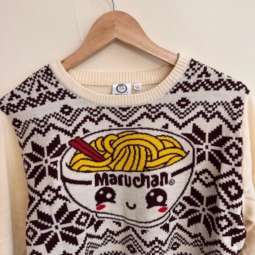 Maruchan Ramen Graphic Crew Neck Sweater Unisex Kids Size XXL